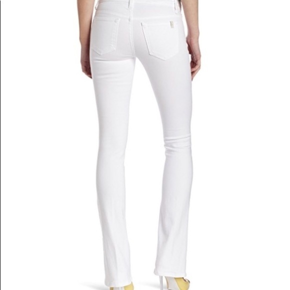 high waisted white bootcut jeans